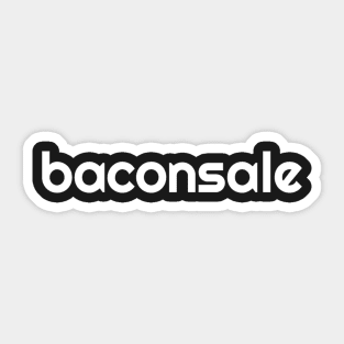 Baconsale - white logo Sticker